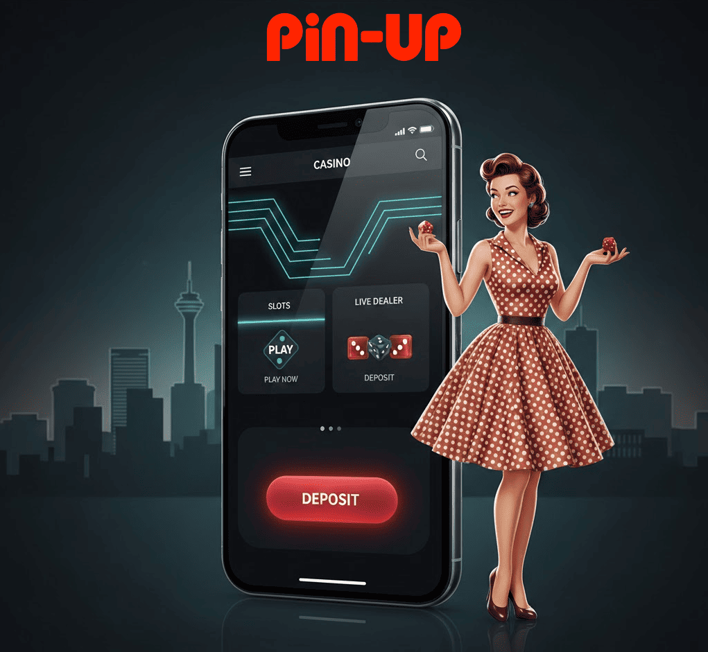 Pin Up app on a smartphone